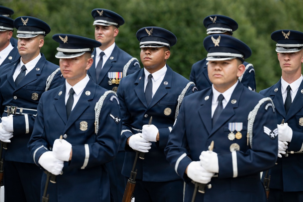 Bulgarian Air Force Commander Maj. Gen. Nikolay Rusev Participates in an Air Force Full Honors Wreath-Laying Ceremony at the Tomb of the Unknown Soldier