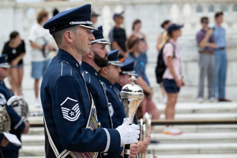 Bulgarian Air Force Commander Maj. Gen. Nikolay Rusev Participates in an Air Force Full Honors Wreath-Laying Ceremony at the Tomb of the Unknown Soldier