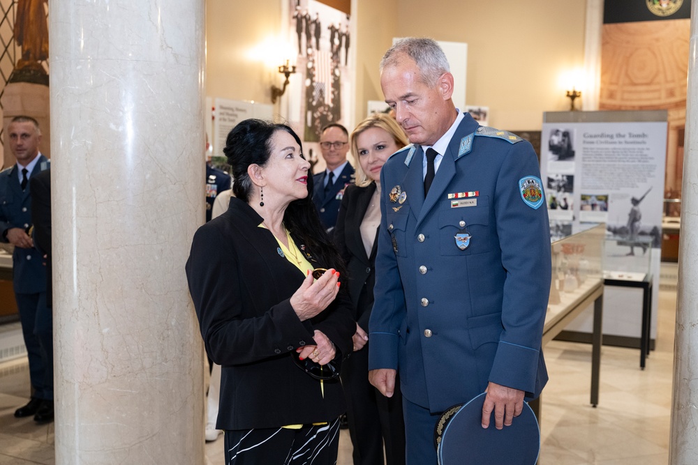 Bulgarian Air Force Commander Maj. Gen. Nikolay Rusev Participates in an Air Force Full Honors Wreath-Laying Ceremony at the Tomb of the Unknown Soldier