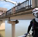 Inspecting the service bridge at Sardis Lake