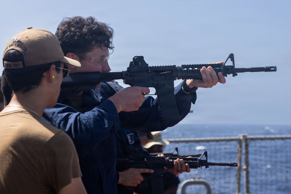USS Gridley conducts live fire exercise