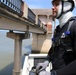 Inspecting Sardis Lake's service bridge