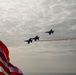 The U.S. Navy Blue Angels fly across the U.S. Coast Guard Cutter Barbara Mabrity’s national ensign