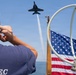the Blue Angels fly over the U.S. Coast Guard Cutter Barbara Mabrity in Pensacola Florida
