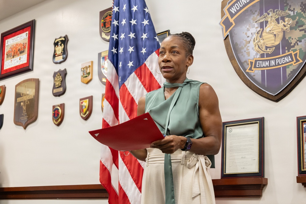 Yvonne M. Jones receives multiple awards at Wounded Warrior Regiment
