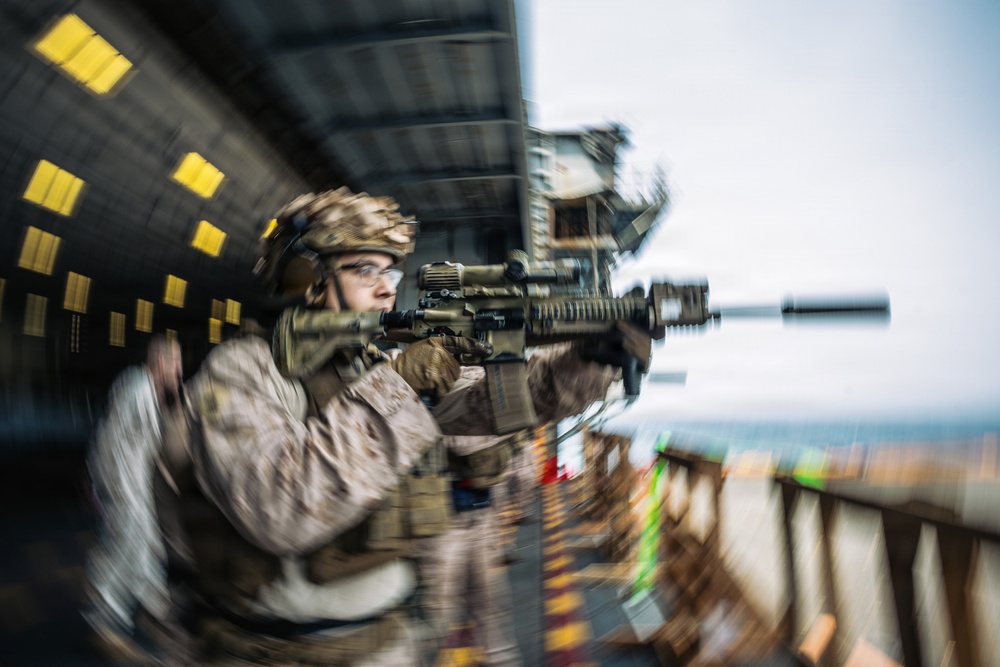 11th MEU Marines, Sailors Conduct Combat Marksmanship Training Aboard USS Boxer