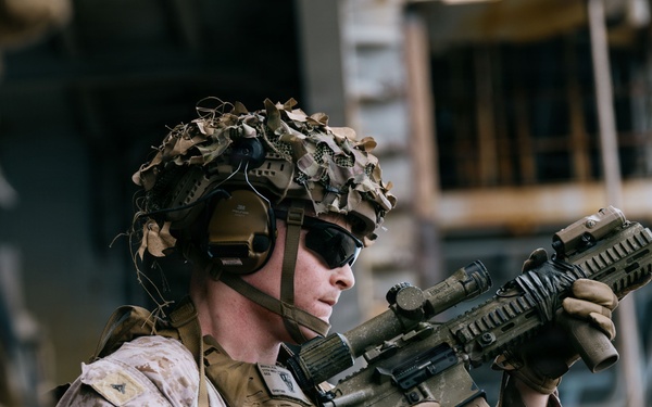 11th MEU Marines, Sailors Conduct Combat Marksmanship Training Aboard USS Boxer