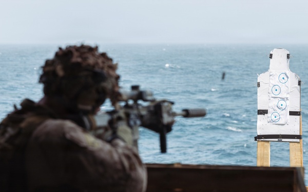 11th MEU Marines, Sailors Conduct Combat Marksmanship Training Aboard USS Boxer