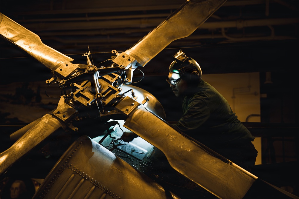 USS George Washington Conducts Maintenance