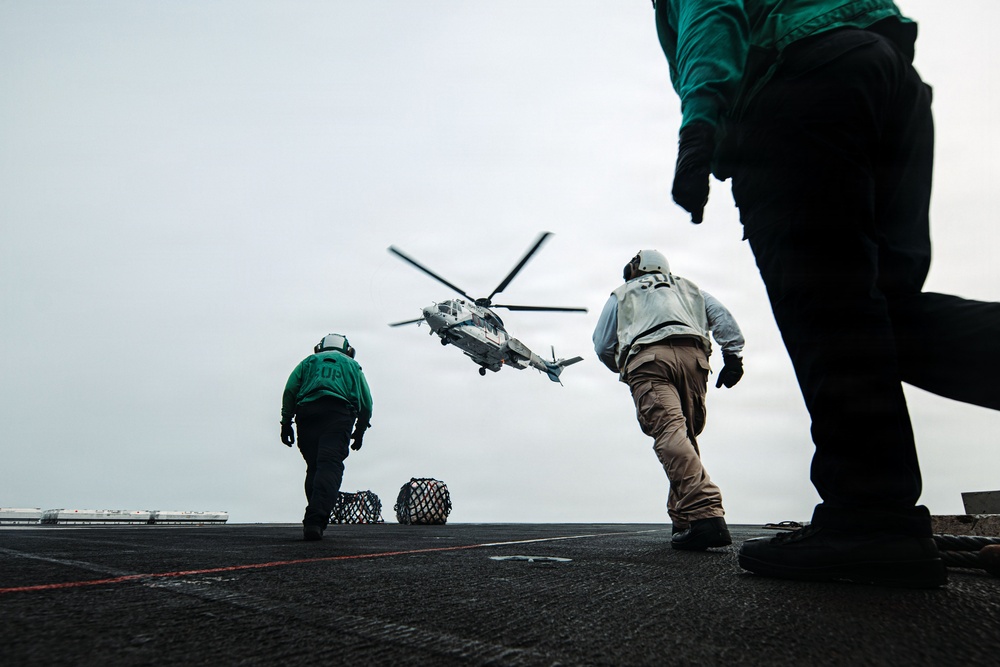 USS George Washington Conducts Replenishment at Sea