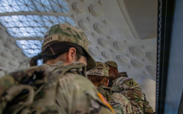 JTF-DC  Georgia Guardsman patrol Union Station