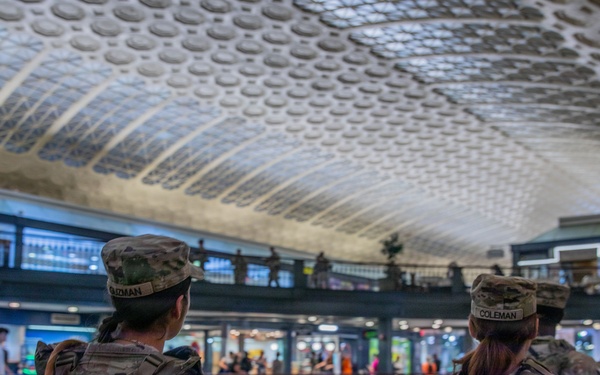 JTF-DC  Georgia Guardsman patrol Union Station