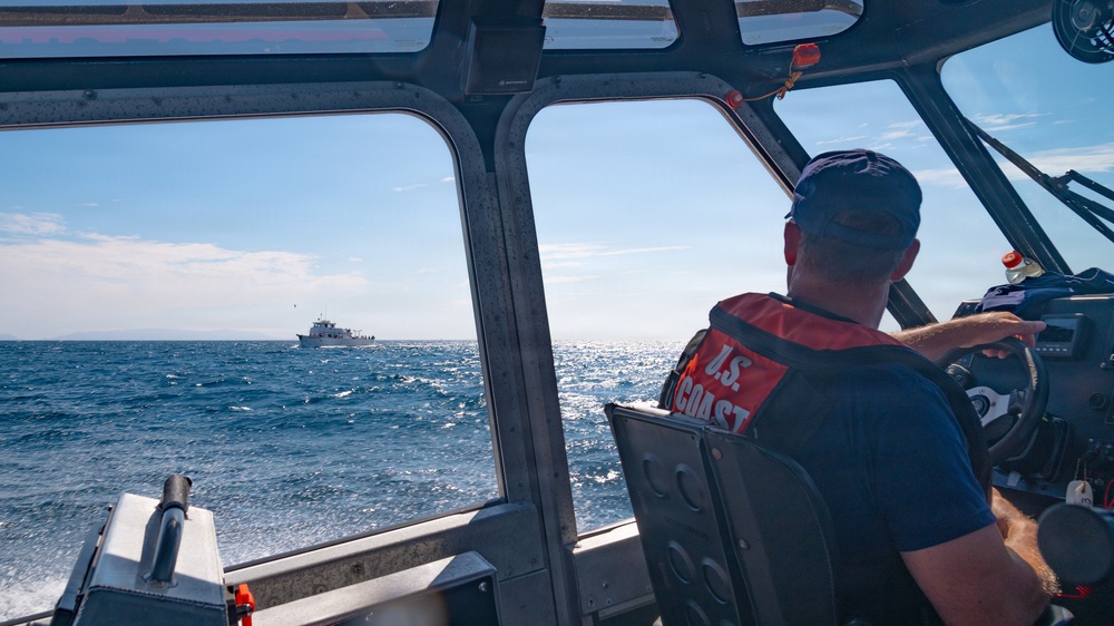 Coast Guard Station Los Angeles-Long Beach boatcrew patrols for Operation Border Trident