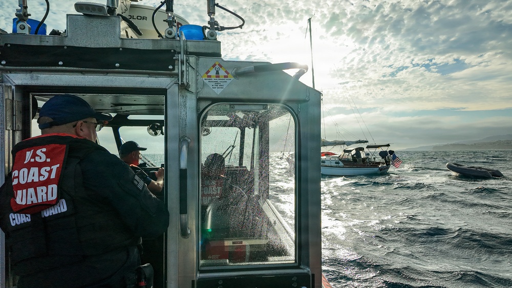Coast Guard Station Los Angeles-Long Beach boatcrew patrols for Operation Border Trident