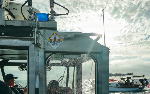 Coast Guard Station Los Angeles-Long Beach boatcrew patrols for Operation Border Trident