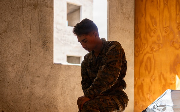 U.S. Navy Lt. Peter St.George holds religious services during AFX
