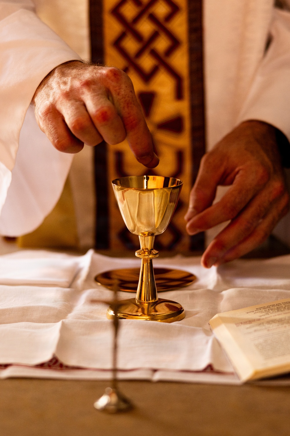 U.S. Navy Lt. Peter St.George holds religious services during AFX