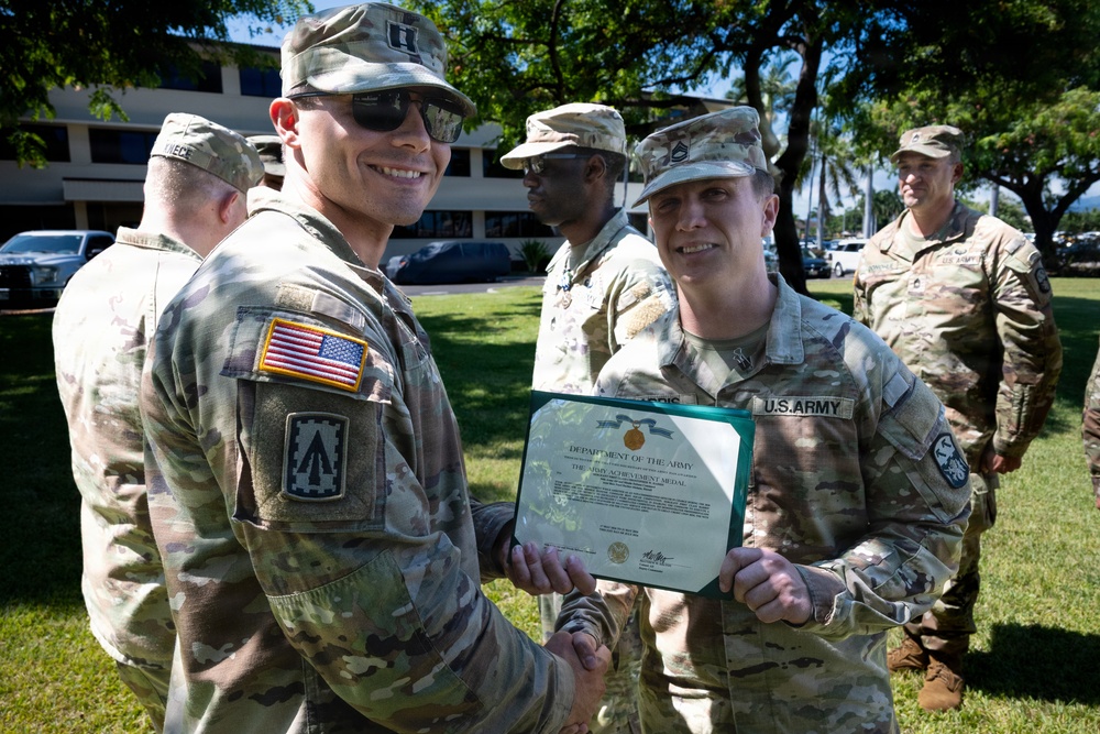 94th Army Air and Missile Defense Soldiers receive awards for the 2026 Best Squad Competition