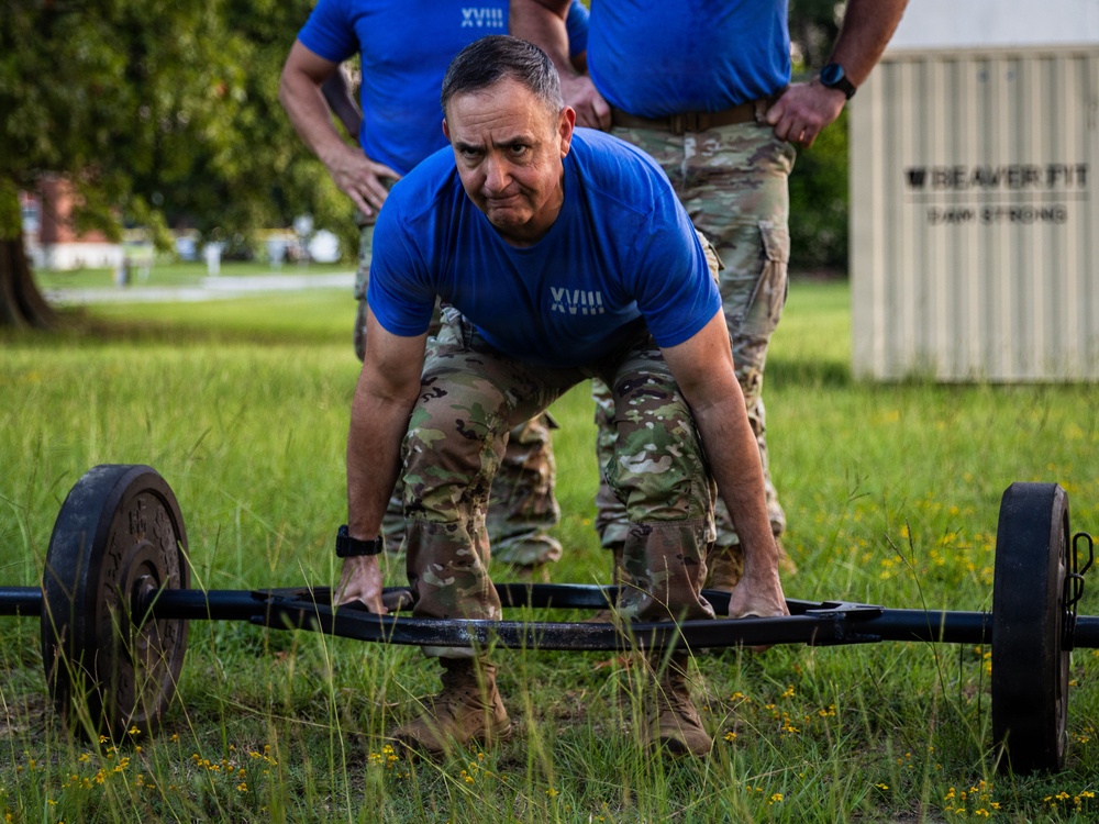 XVIII Airborne Corps' Birthday Team P.T. Competition