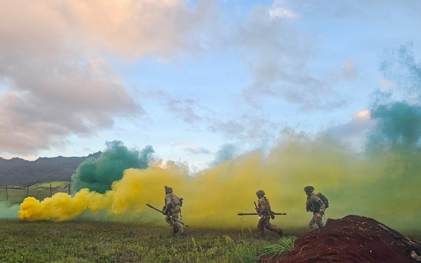 Wolfhounds Maneuver During Combined Arms Live-Fire Exercise