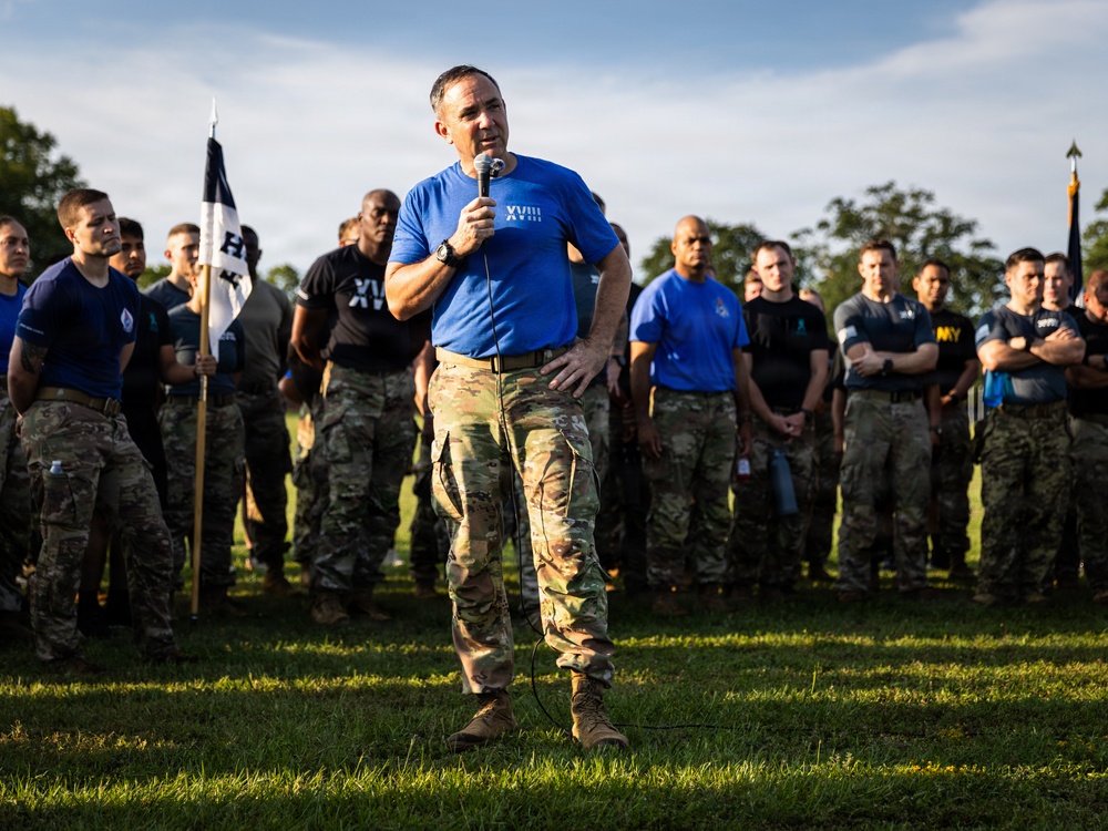 XVIII Airborne Corps' Birthday Team P.T. Competition
