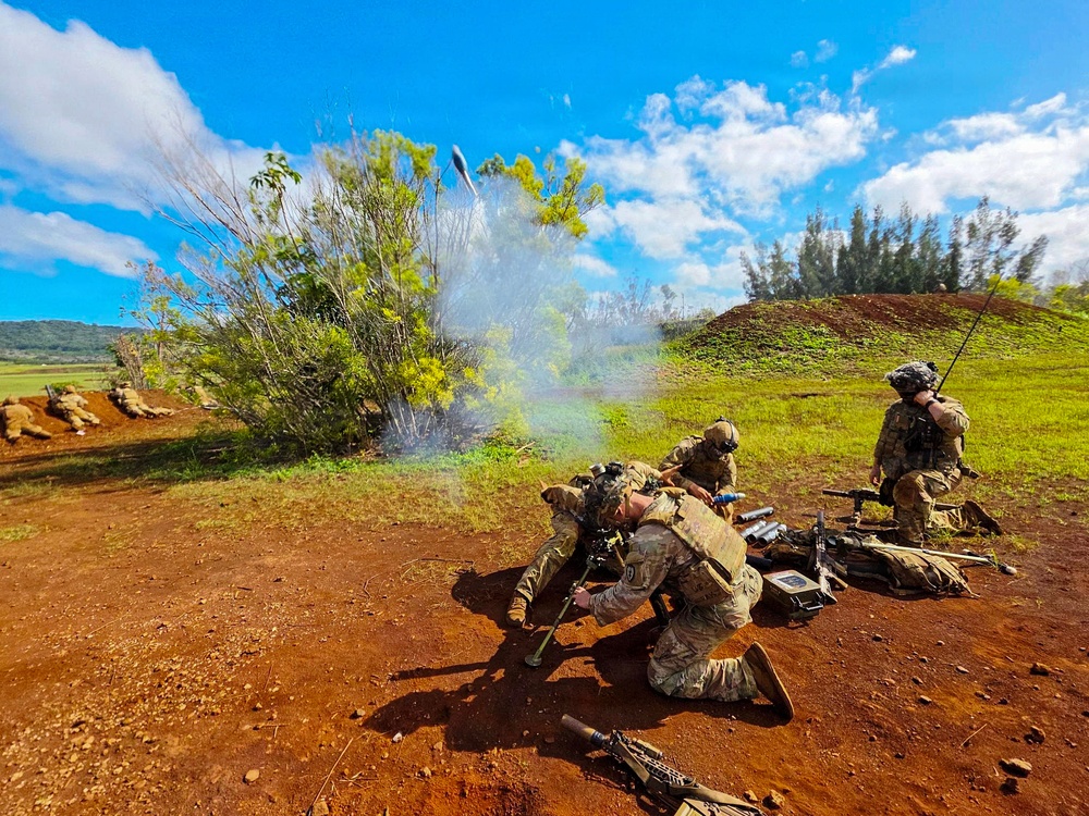 Wolfhounds Maneuver During Combined Arms Live-Fire Exercise