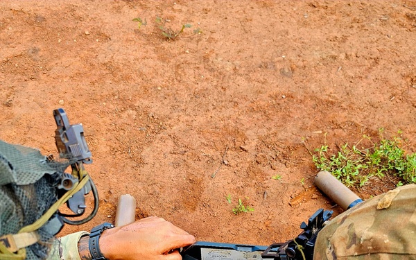 Wolfhounds Maneuver During Combined Arms Live-Fire Exercise