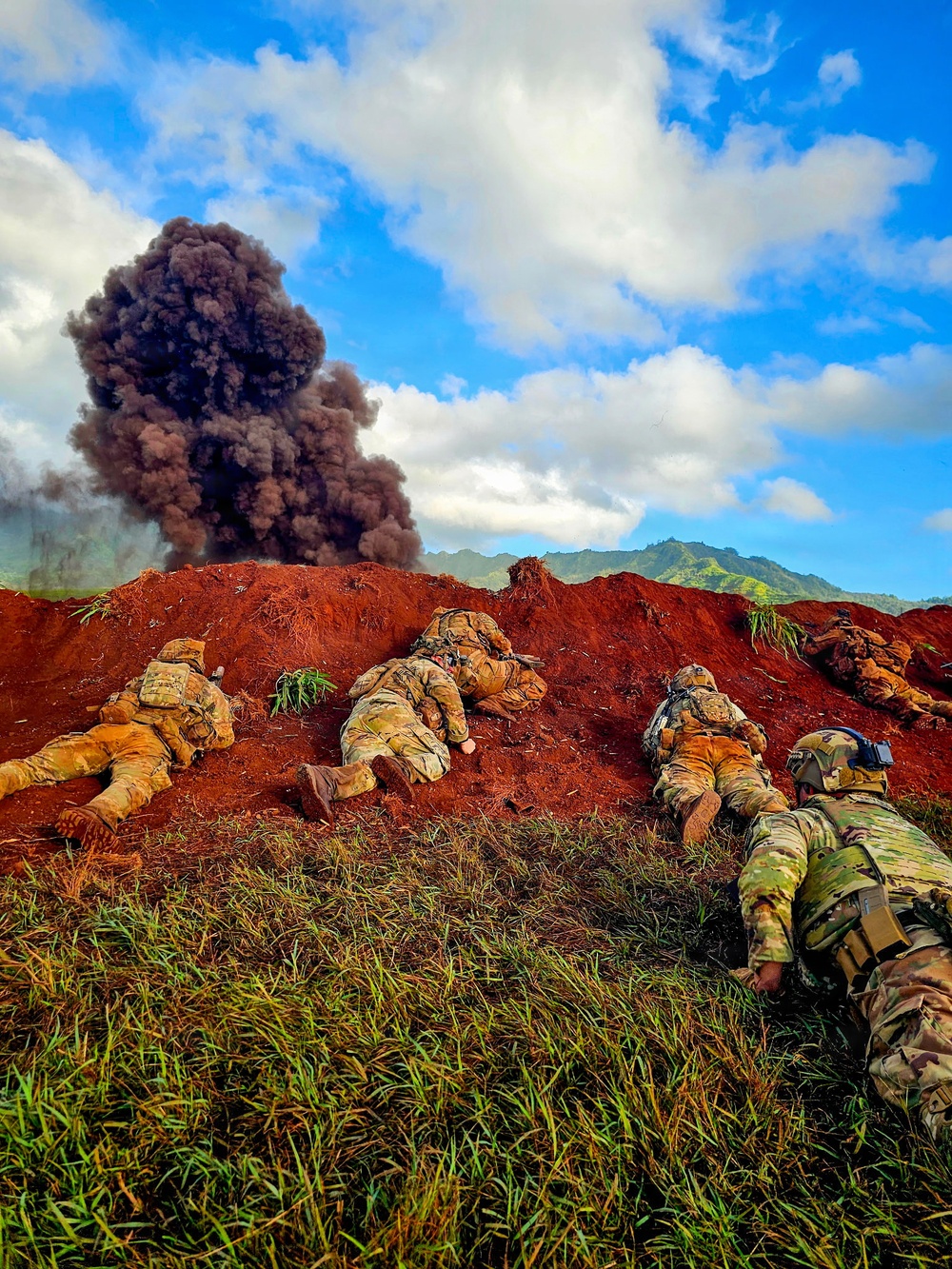 Wolfhounds Maneuver During Combined Arms Live-Fire Exercise