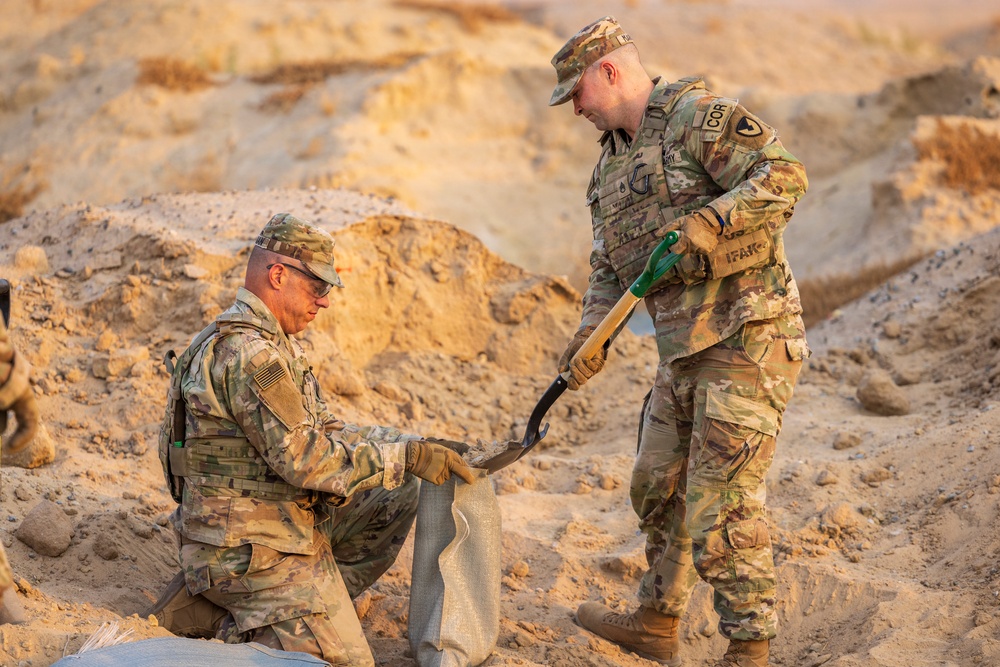 Soldiers reinforce bunkers to increase force protection