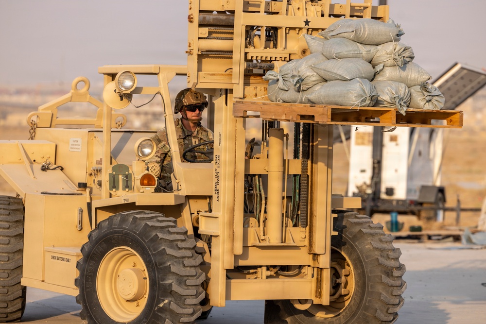 Soldiers reinforce bunkers to increase force protection