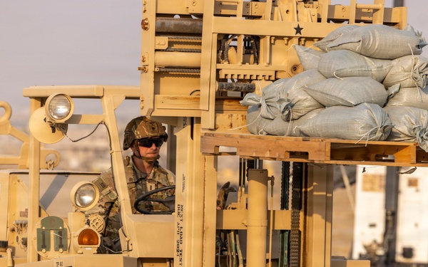 Soldiers reinforce bunkers to increase force protection