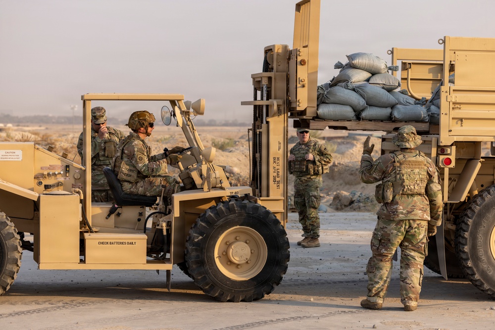 Soldiers reinforce bunkers to increase force protection