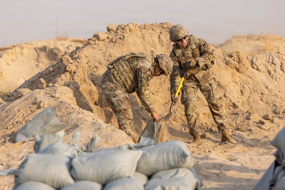 Soldiers reinforce bunkers to increase force protection