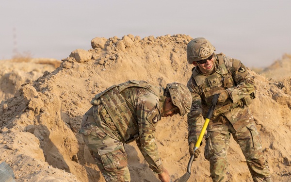 Soldiers reinforce bunkers to increase force protection