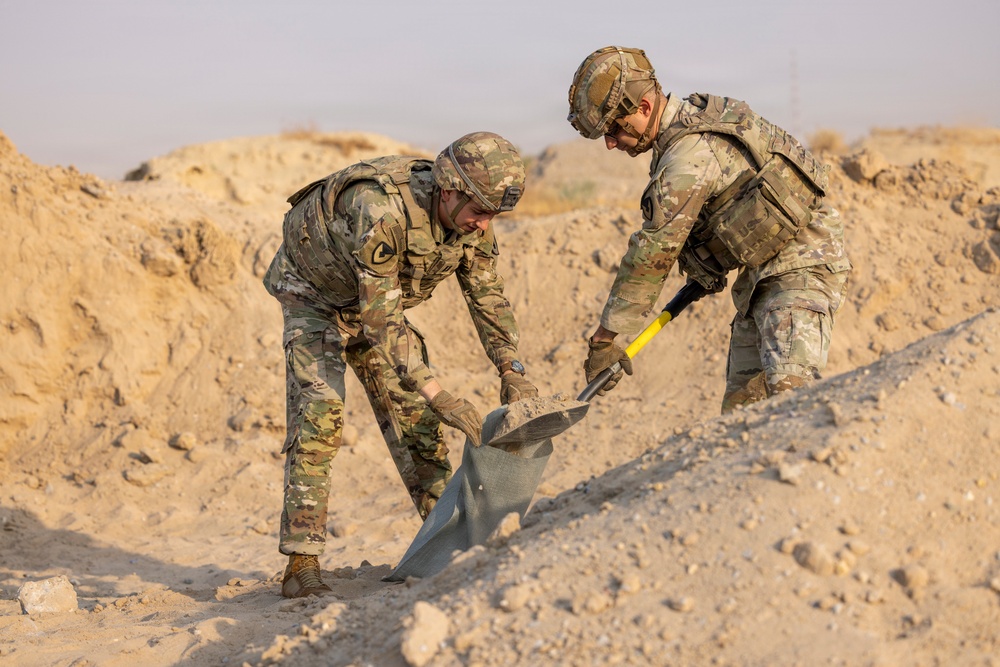 Soldiers reinforce bunkers to increase force protection