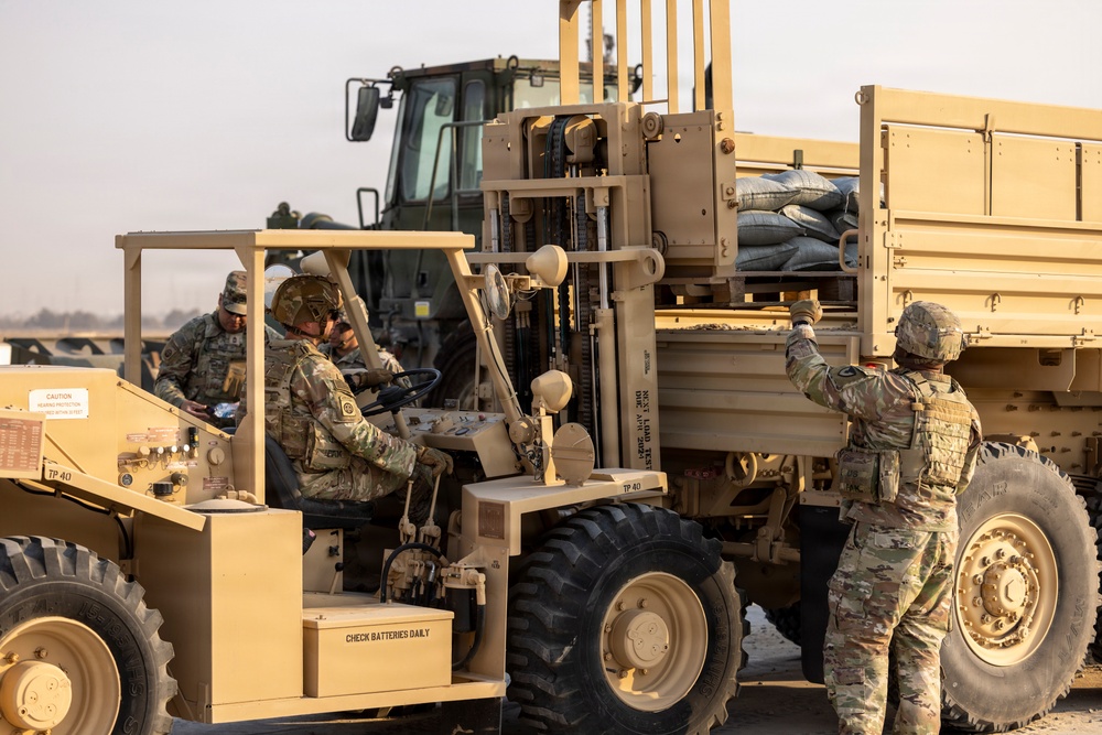 Soldiers reinforce bunkers to increase force protection