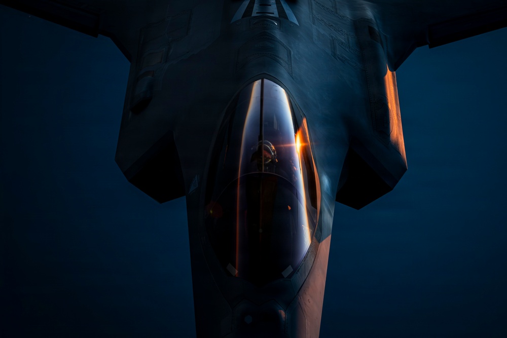 KC135 supports F35 patrol mission in CENTCOM