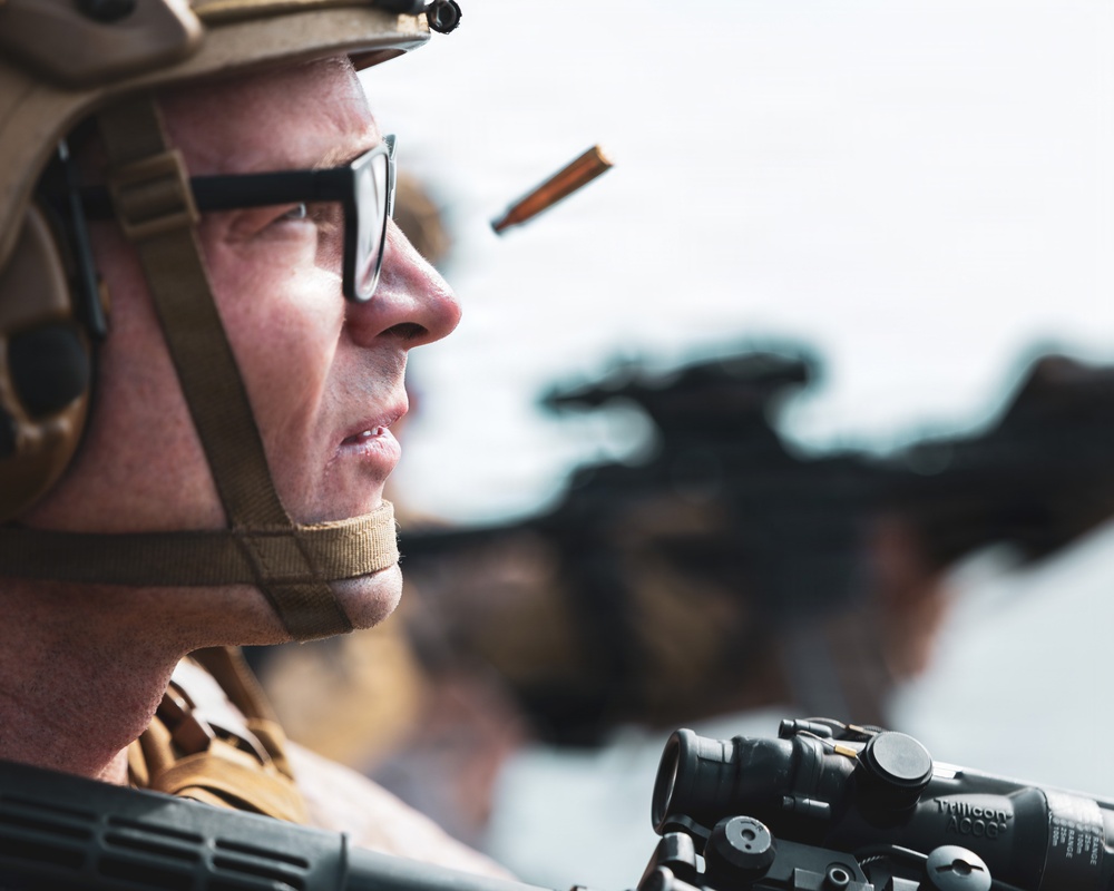 11th MEU Marines, Sailors Conduct Combat Marksmanship Training Aboard USS Boxer