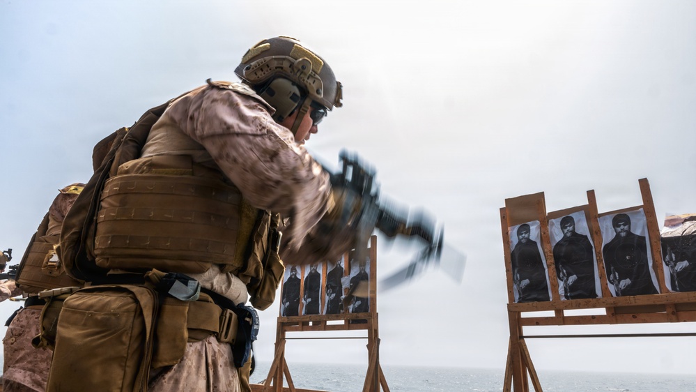 11th MEU Marines, Sailors Conduct Combat Marksmanship Training Aboard USS Boxer