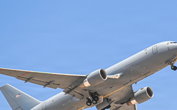 KC-46 Pegasus aircraft takes off in CENTCOM