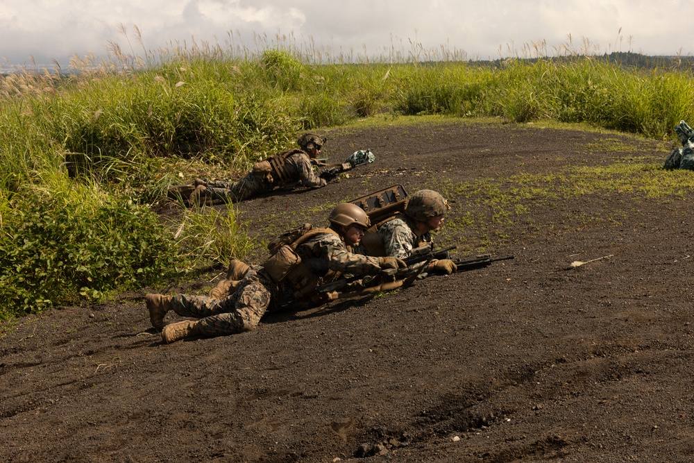 U.S. Marines with 12th LCT execute combined arms training at Camp Fuji