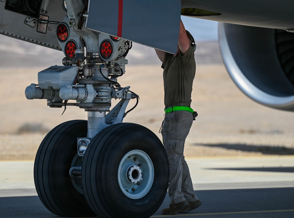 KC-46 Pegasus aircraft takes off in CENTCOM