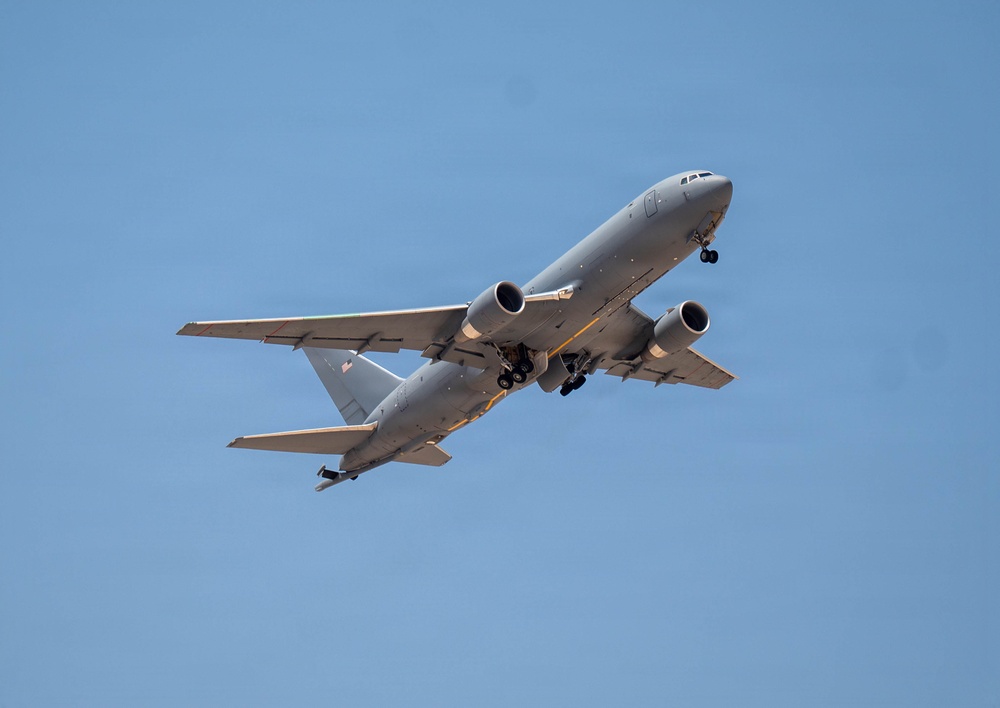KC-46 Pegasus aircraft takes off in CENTCOM