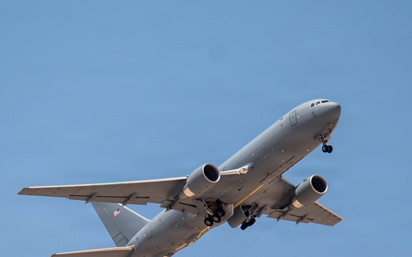 KC-46 Pegasus aircraft takes off in CENTCOM