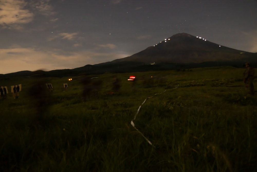 U.S. Marines with 12th LCT execute IMTP during the night at Camp Fuji
