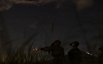 U.S. Marines with 12th LCT execute IMTP during the night at Camp Fuji