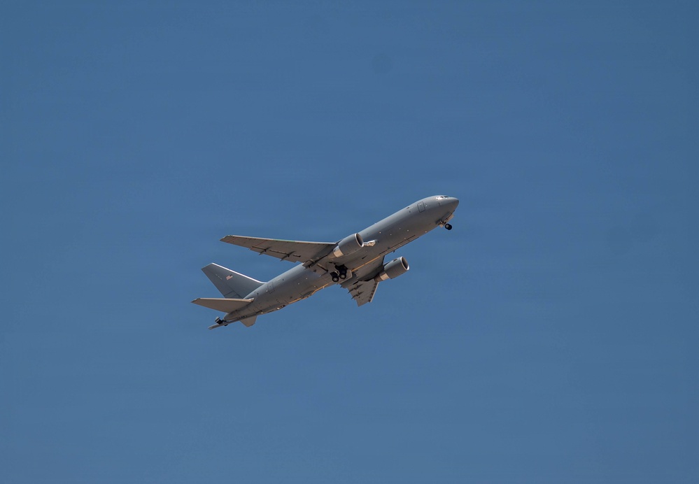 KC-46 Pegasus aircraft takes off in CENTCOM