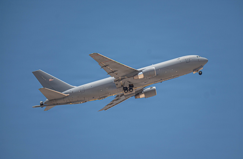 KC-46 Pegasus aircraft takes off in CENTCOM