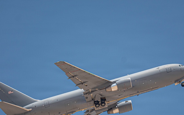 KC-46 Pegasus aircraft takes off in CENTCOM
