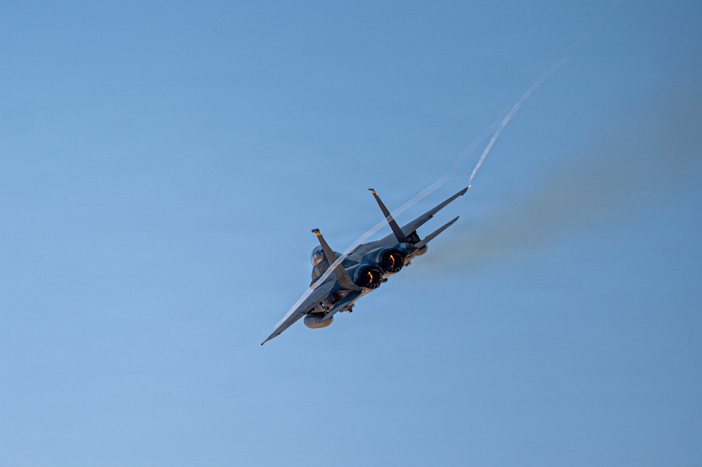 F-15E Strike Eagle aircraft launches in CENTCOM